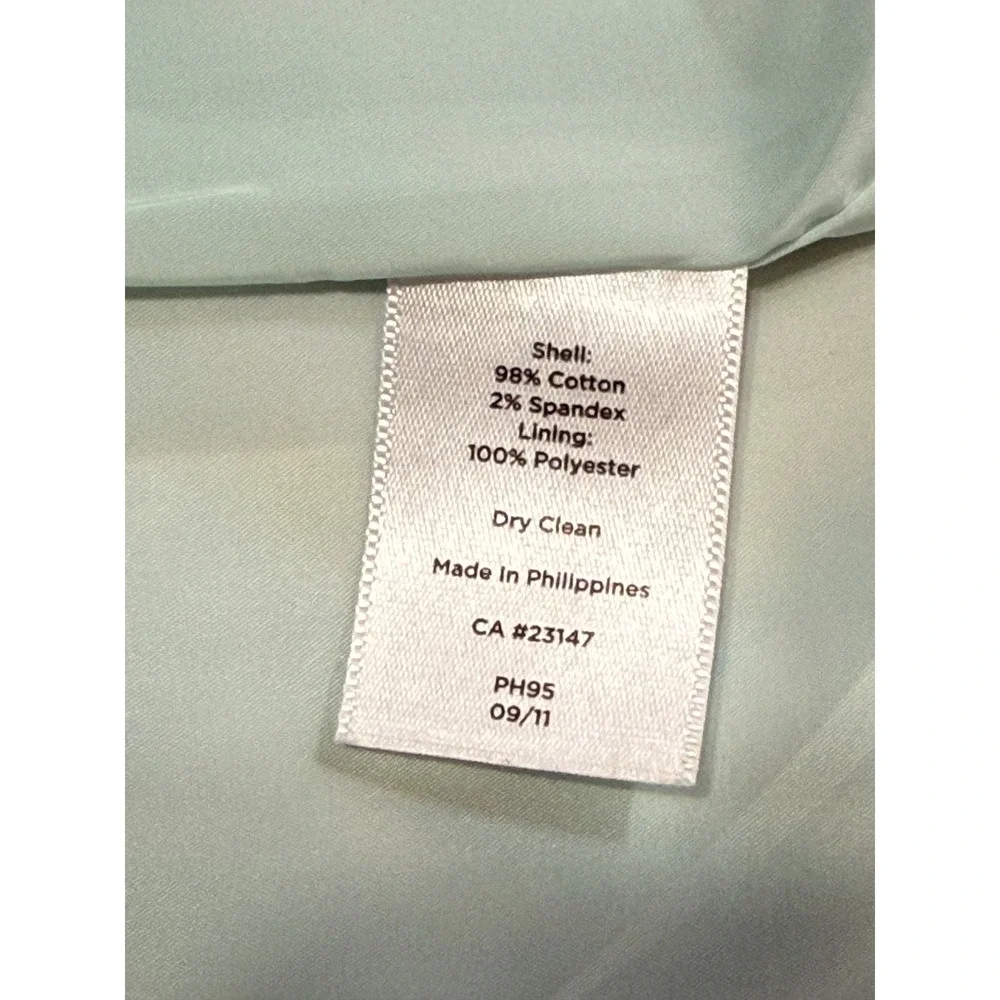 Talbots Pencil‎ Skirt Womens 10 Teal Yellow Watercolor Floral Cotton Stretch